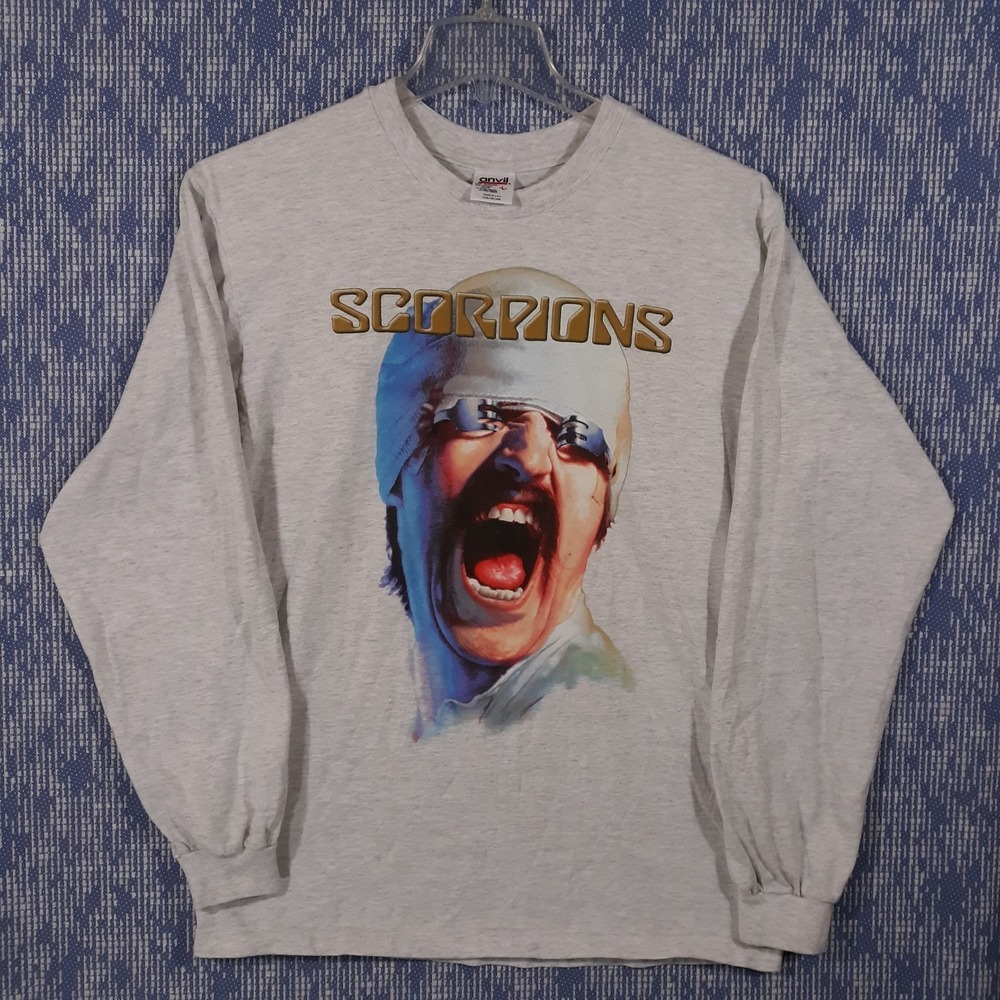 Vintage Scorpions Concert Shirt Double Thunder 2003 Tour Size L Anvil
